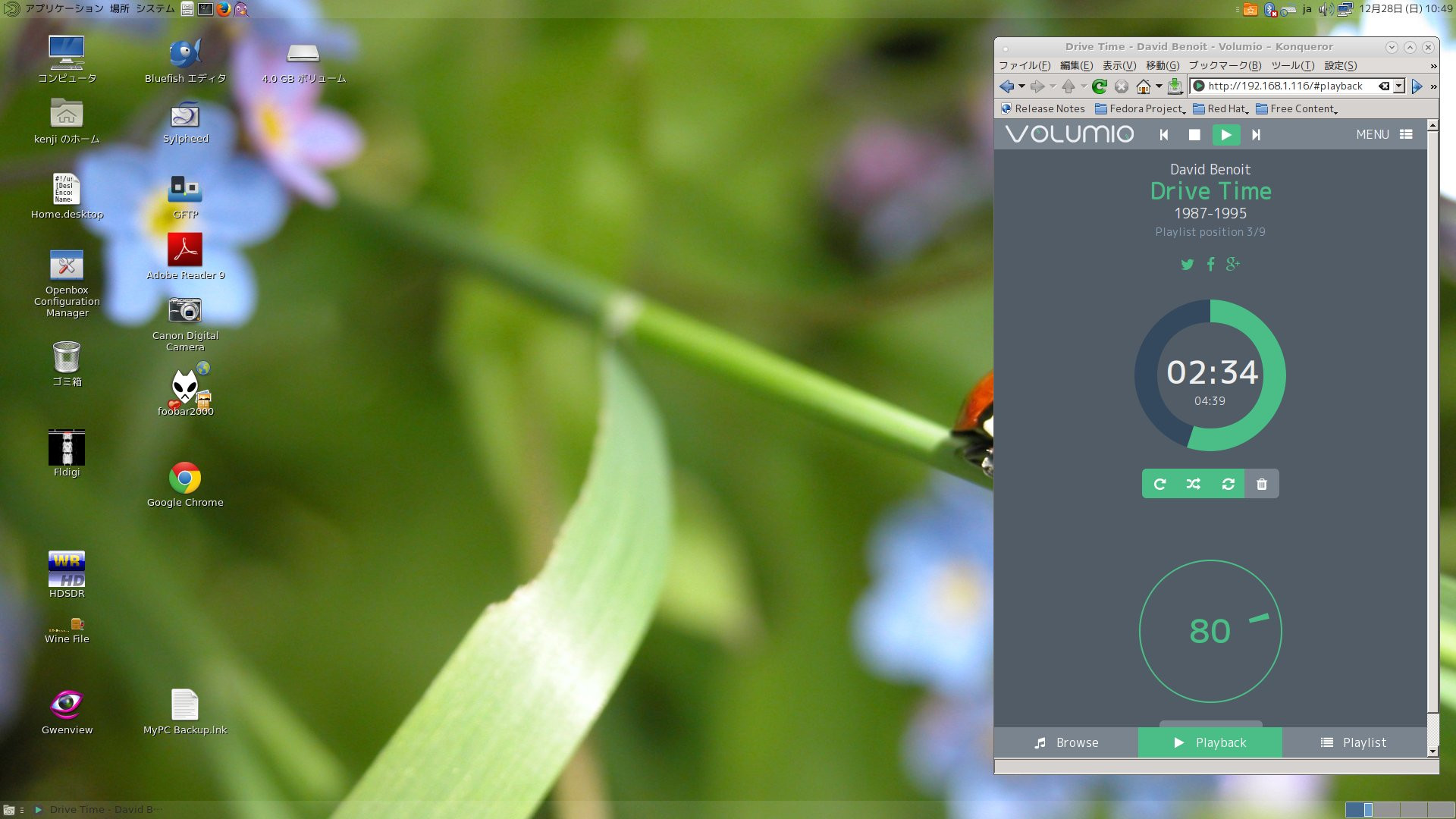 Volumio 1.51 + FC18 Linux MATE