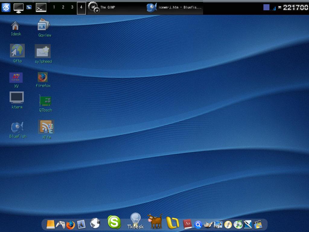 KDE4 ICEWM +Wbar+idesk
