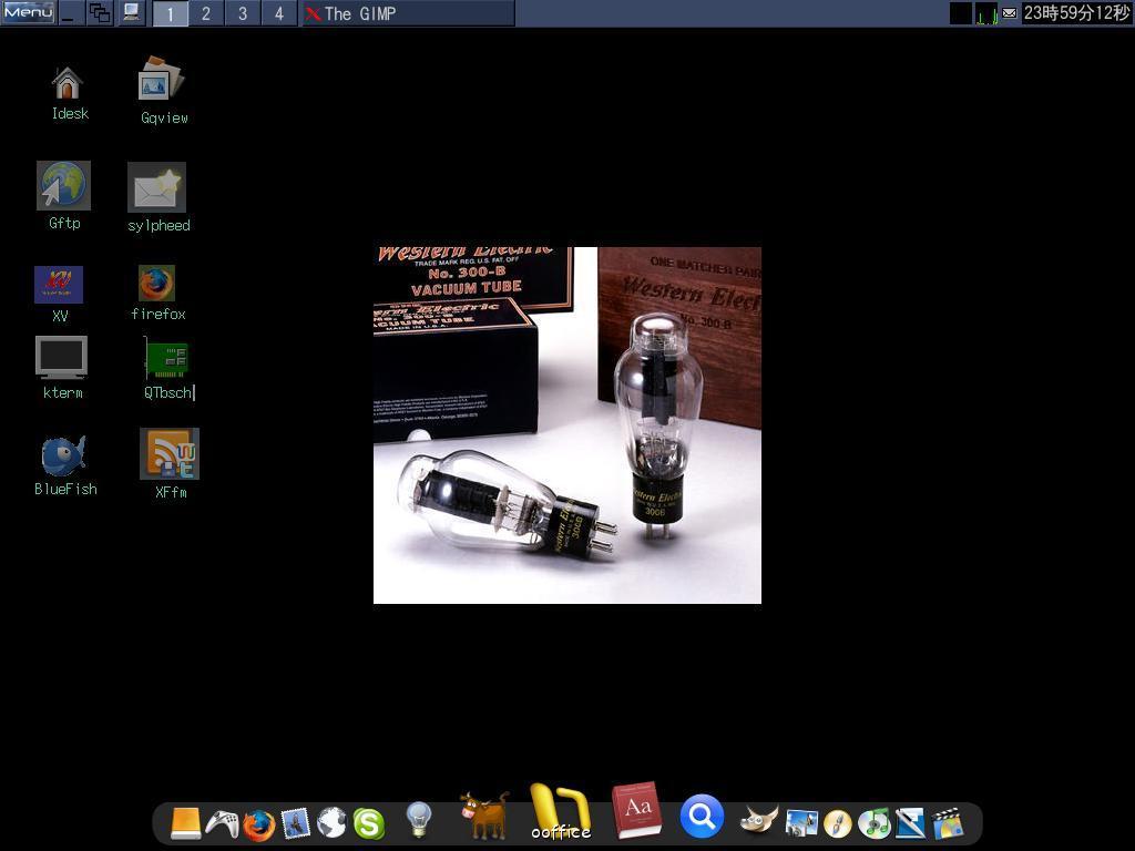 XP+OSX 風 ICEWM  idesk+Wbar